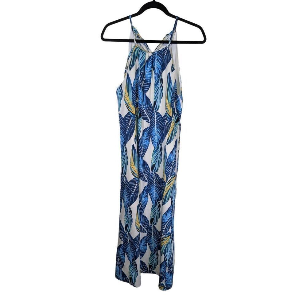 SHEIN Cami Dress All Over Print Tie Front Halter Multicolor Women's XL